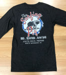 The Surfing Pig Long Charcoal Tee Shirts